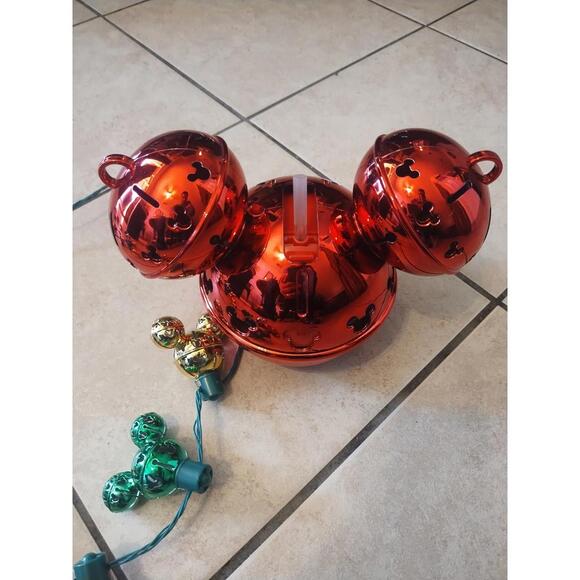 Disney Parks Holiday Christmas Mickey Jingle Bell Red Light Up Sipper Cup - Picture 6 of 6